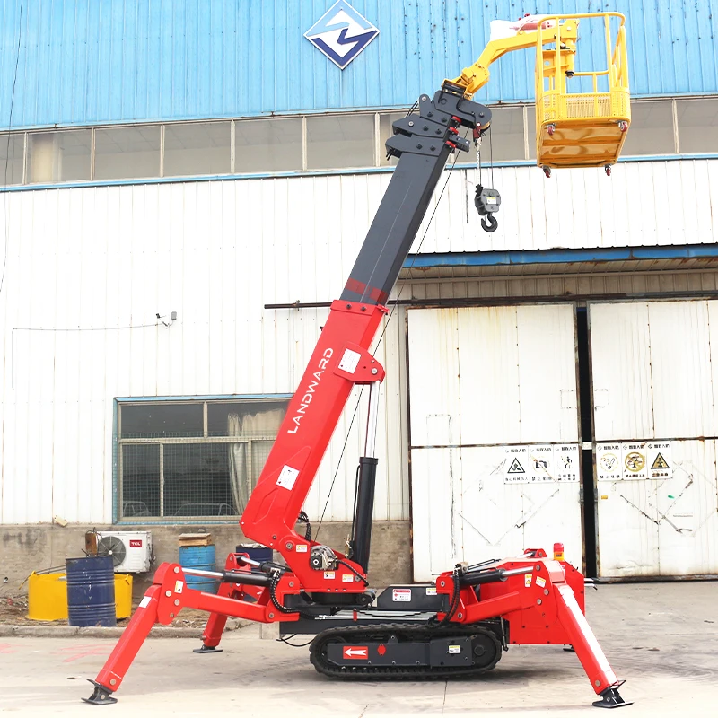 New Electric Hydraulic Spider Crawler Crane 5000kg Small Crane 3 Ton Mini Crane Customized For Sale