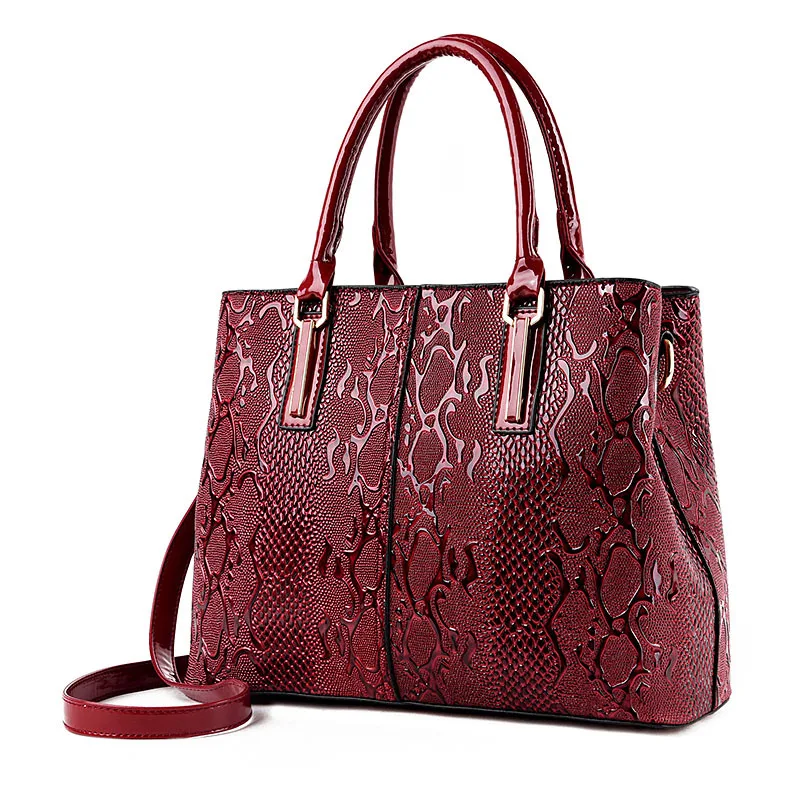 Luxury New Large Capacity Women Bag PU Leather Ladies Handbags and Purse Fashion Shiny Girls Shoulder Messenger Bag Tote femminile