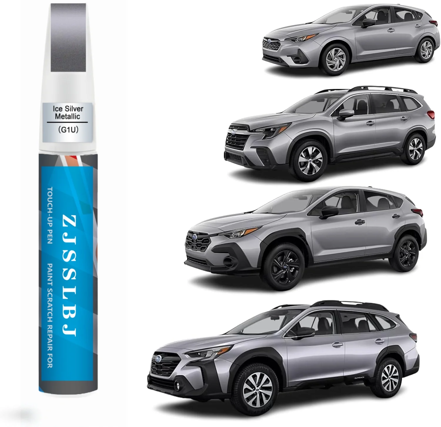 Car Touch Up Paint(Ice Silver Metallic(G1U)) for SUBARU, Car Paint Scratch Repair Kit, Quick & Easy Solution to Repair, 2 in 1 S