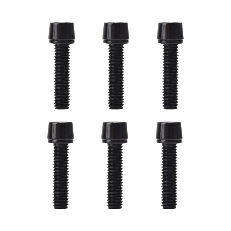 6pcs Bicycle Handlebar Screws Titanium-plated Colorful Stainless Steel M5*20MM MTB Bike Handle Bar Stem Riser Screw In Bolts