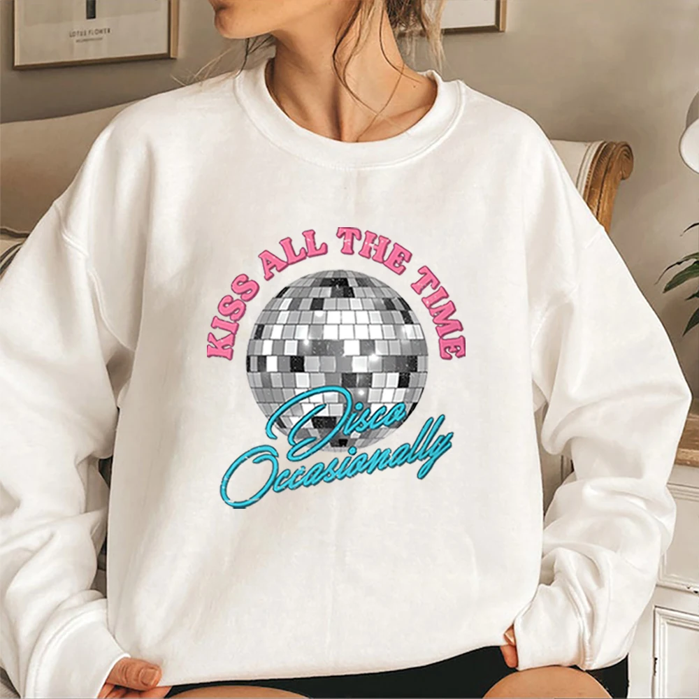 

Kiss All The Time. Disco Occasionally Sweatshirt HS Album Merch Tour Concert Jumper Pop Tie Y2K 90s Shirts Together Sweatshirts