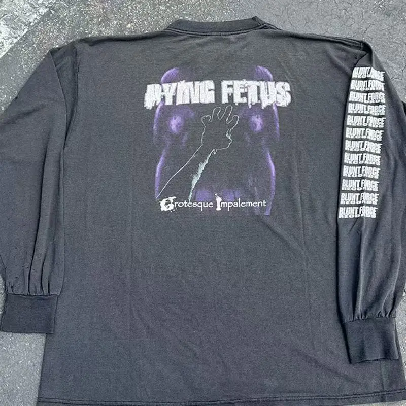 Y2k خمر الفرقة روك رول الشارع الشهير بلايز كم طويل تي شيرت الرجال الملابس كبيرة الحجم عادية رسالة الرسومات فضفاض تي شيرت للرجال #1