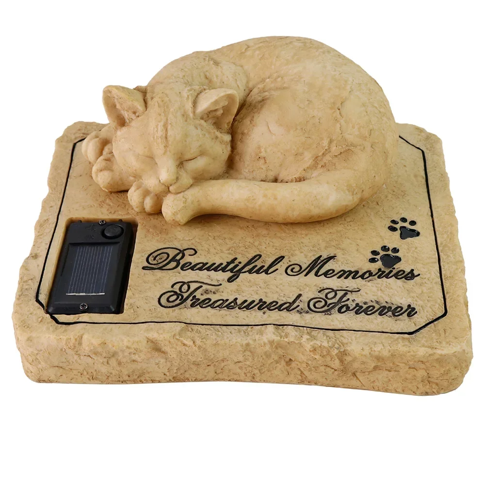 Надгробие для домашних животных и кошек, солнечные надписи, памятник на заказ, моделирование осанки сна, имитация камня, смолы, памятные украшения