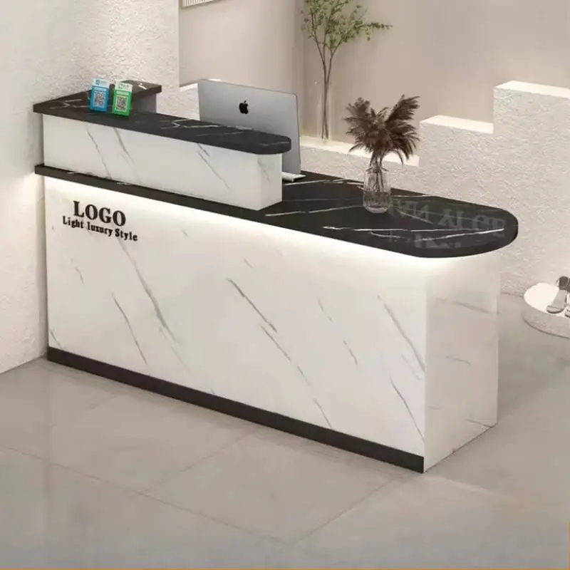 مكاتب استقبال للتخزين العتيق، مكاتب استقبال ذات أدراج كلاسيكية باللون الأسود، أثاث استقبال صغير من الخشب الصلب