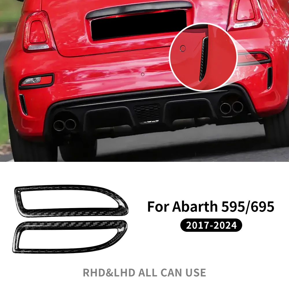 

Real Hard Carbon Fiber Sticker For Abarth 595 695 2017 2018 2019 2020 2021 2022 2023 2024 Car Rear Side Air Intake Frame 1Pair
