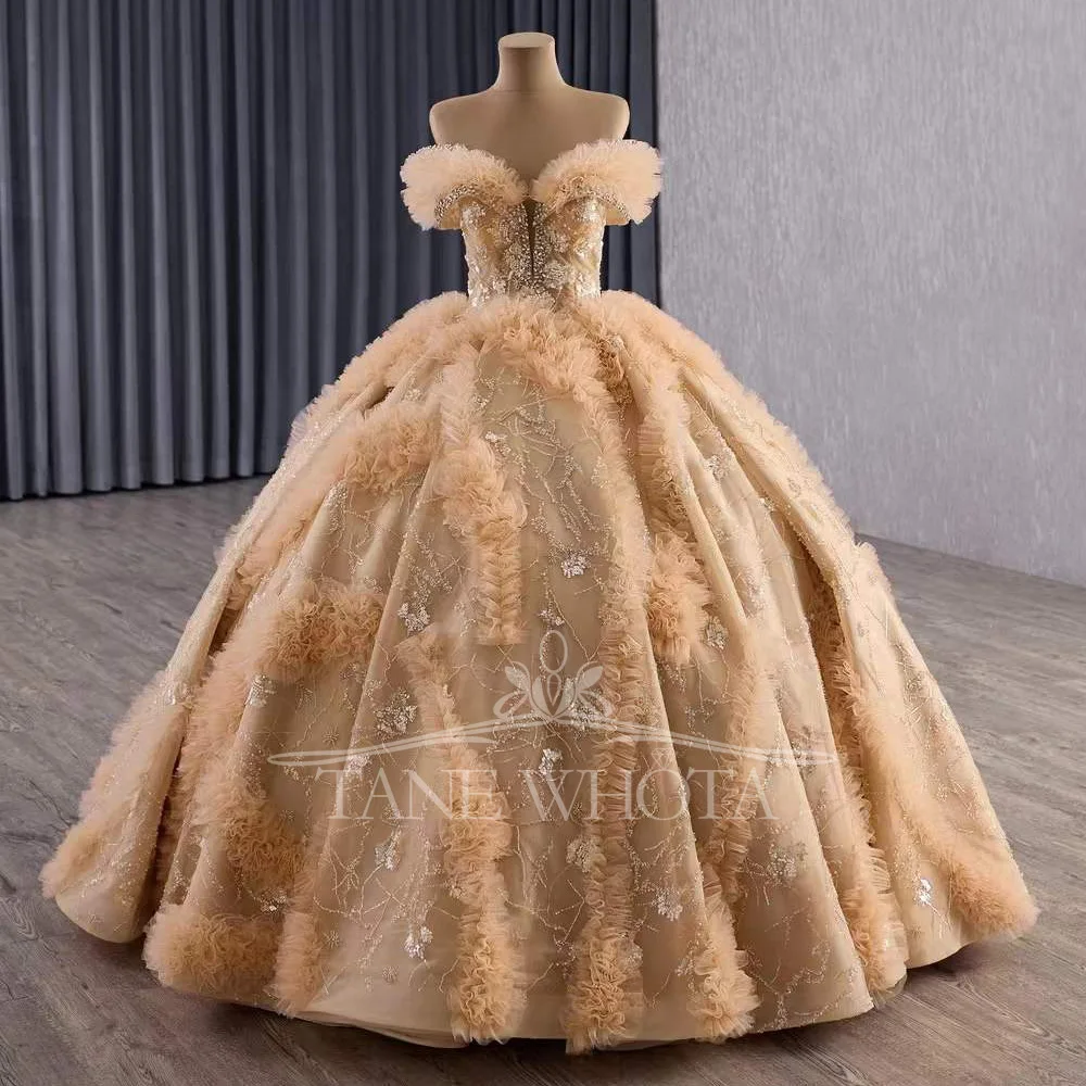 

Sweetheart Quinceañera Dress Lace Up Back Crystal Sequined Orange Long Gown For 15th Birthday Luxury Customizable Vestido De 15