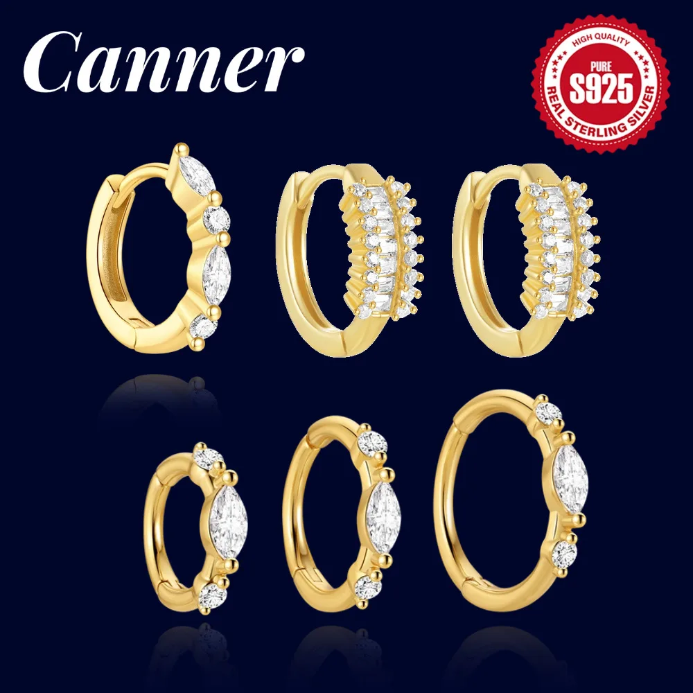 Canner 925 Sterling Silver Hoop Earring Helix Piercings 925 Piercing Hoop Earrings Women Minimalist Earrings Hypoallergenic