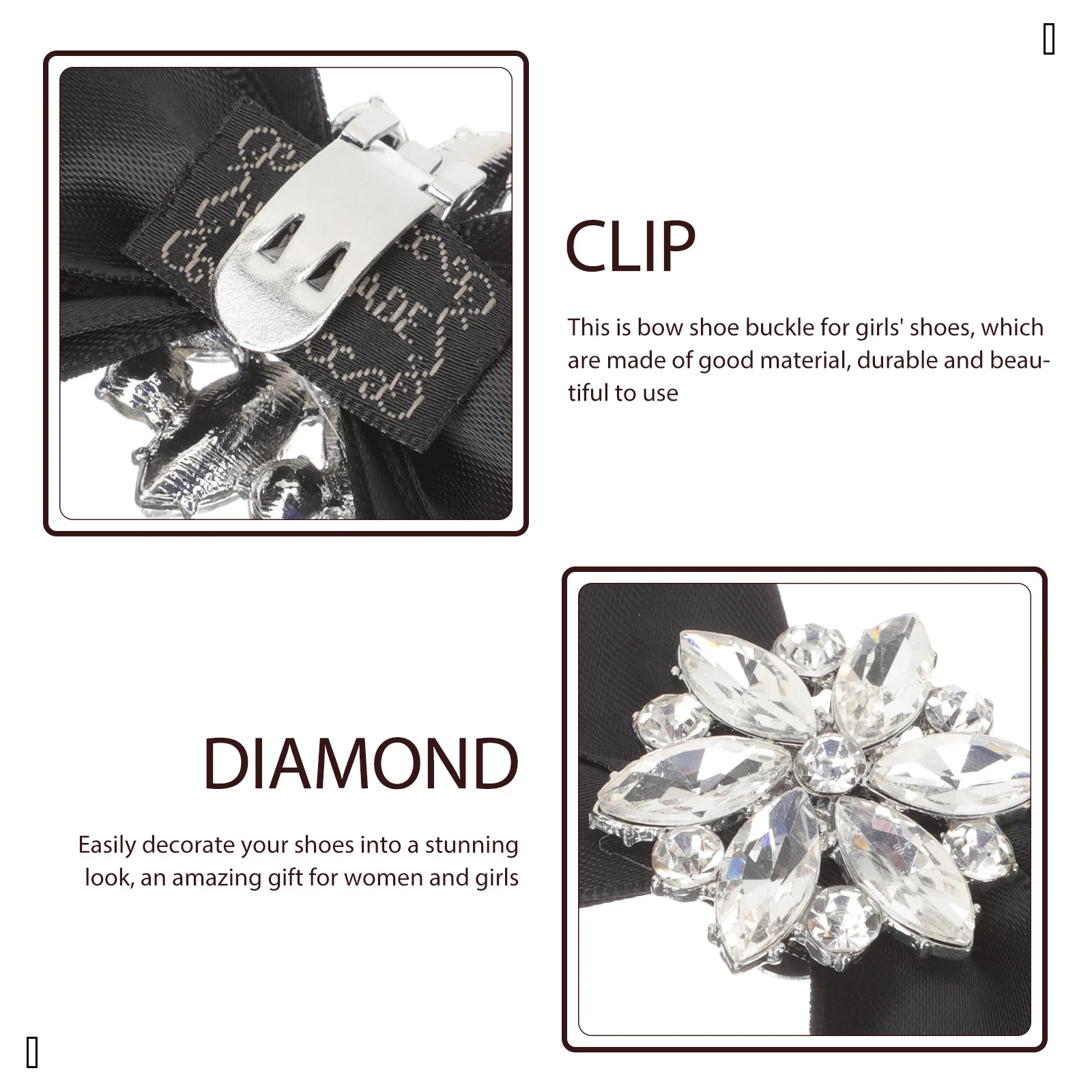 

1Pair Crystal Shoe Clips Buckles Jewelry High Heel Decor Wedding Party Reusable Beautiful Girls Women Gift Fashion