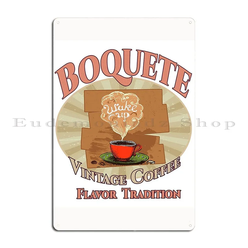 Boquete Vintage Coffee Panama Metal Plaque Poster Club Bar Wall Decor Cinema Printing Garage Tin Sign Poster