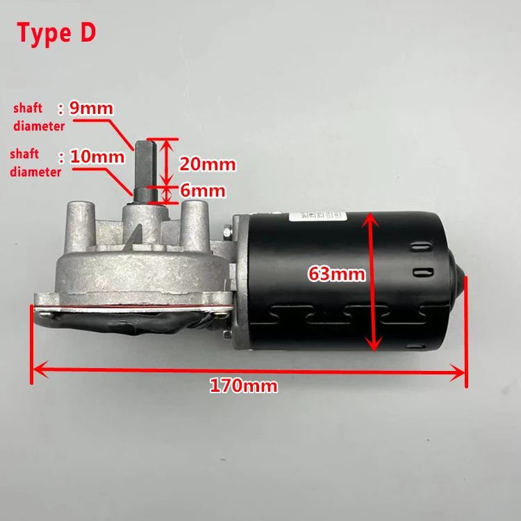 Worm Gear DC Deceleration Motor 24V 60W 80W High-power High-speed Motor Self-locking Metal Gear Forward and Reverse Mute Motor