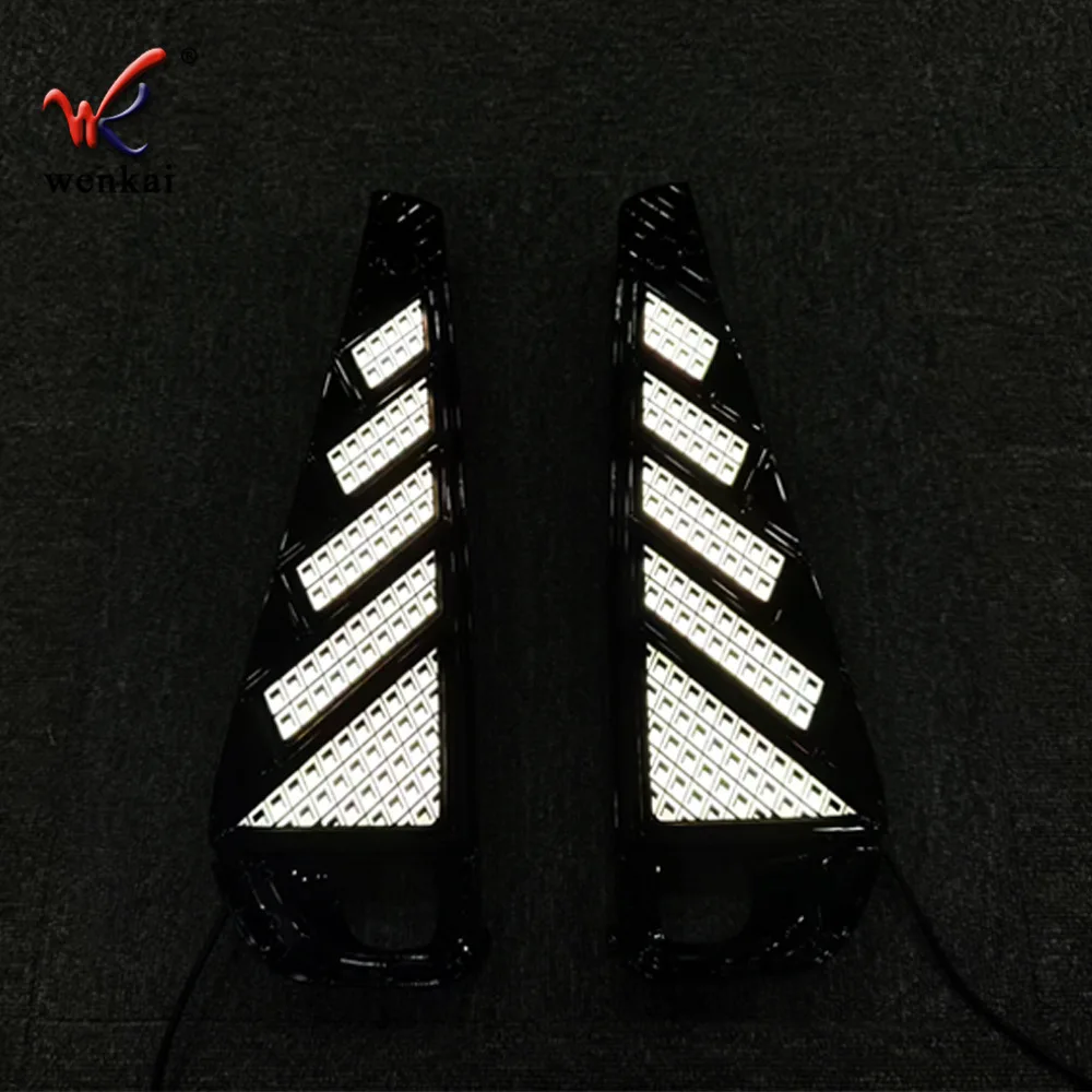 المصد الأمامي للسيارة LED ضوء الجري النهاري دي أر إل ثلاثة ألوان مصباح إشارة الانعطاف لتويوتا Vellfire 40 سلسلة 2024 أجزاء مصباح الضباب