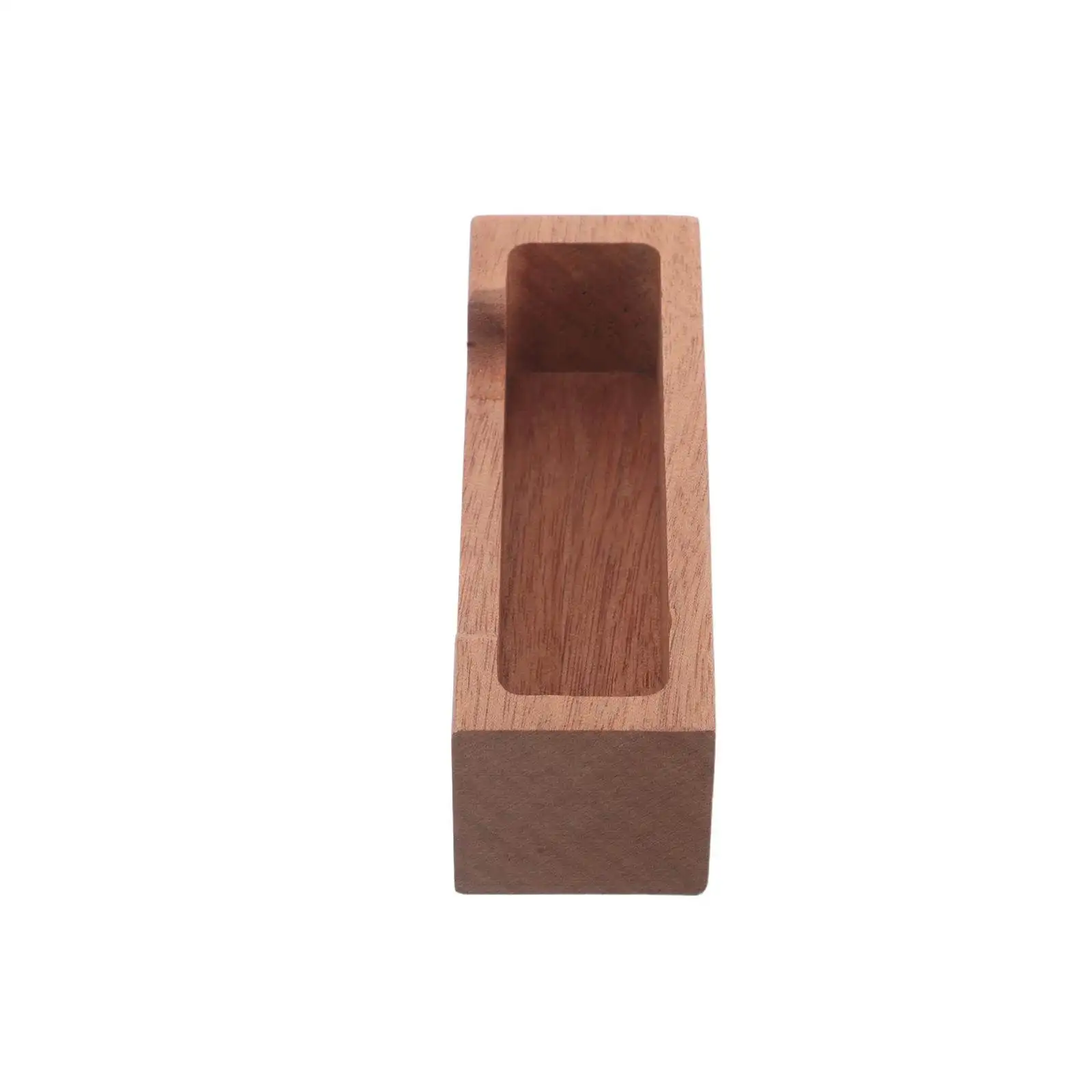 Wood Desktop Business Card Holder Solid Natural Grain Minimalist Design Wide Opening for Effortless Access Office Desk Hotel