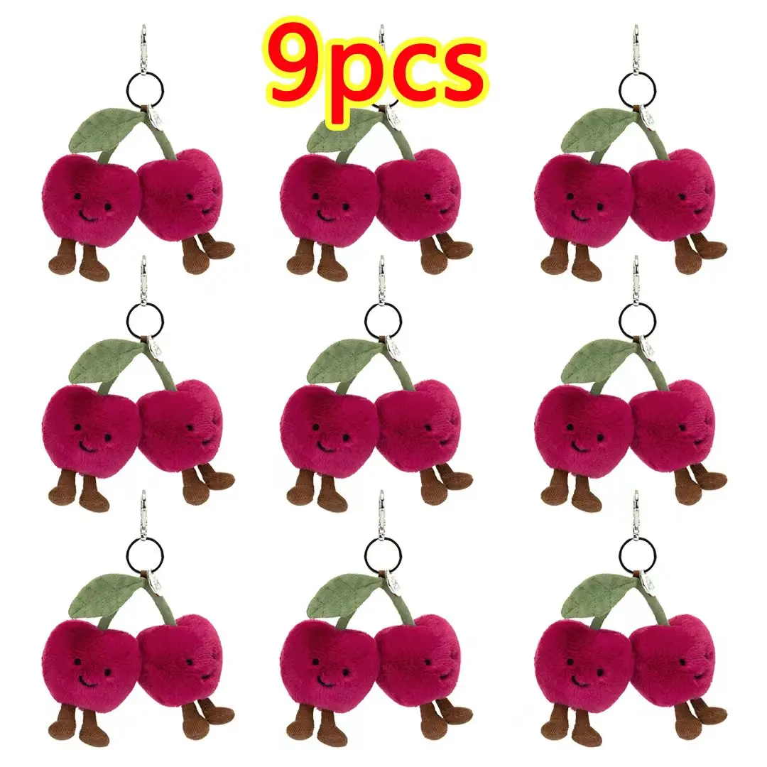 Lote de Llaveros de Peluche Surtidos 2026: Algodón de Azúcar, Croissants, Pepinillos, Cacahuetes, Cerezas, Tortugas – Llaveros de Peluche Suaves para Todas las Edades