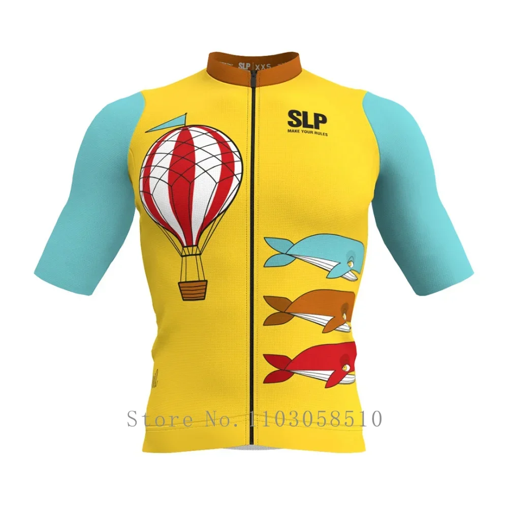 SLP Men's Summer Breathable Short Sleeve Cycling Jersey Road Bike Race Pro Tops MTB Shirt Man Bicycle Clothing Cycling Maillott