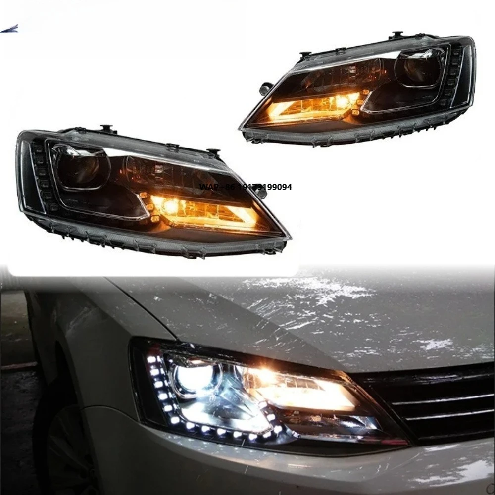 

Jetta Headlights 2012-2018 LED Lens Upgrade Front Lamp Car Accessories Hot Selling Plug and Play DRL