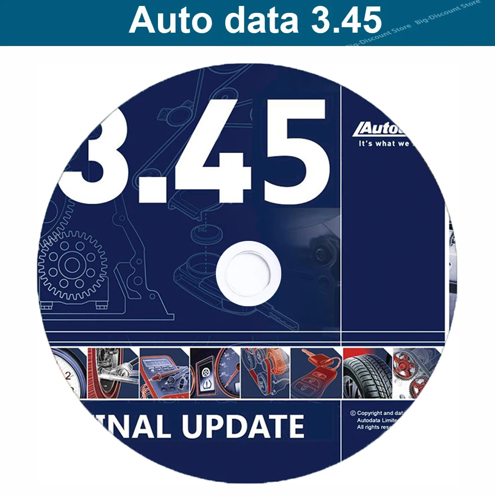 Diagnostic Tools Software 2024 Hot Sale Auto Data 3.45 Data Atris Stakis 2018.01V Auto Data 3.45 only English CD USB car