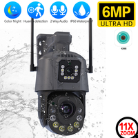 6MP Dual Lens Wifi PTZ Security Camera Outdoor 30X 50X Optical Zoom Human Detection Color Night Vision Video Surveillance Camera