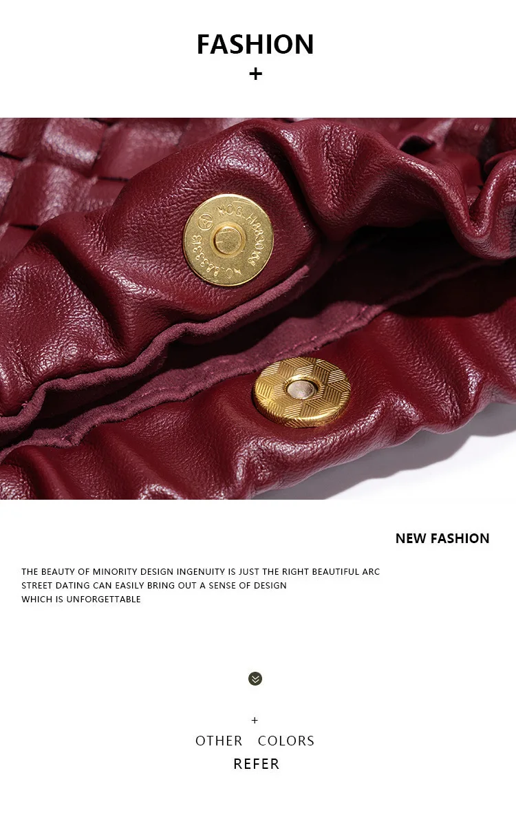 Bolso tejido a mano 2026, bolso nube, cadena pequeña, bolso bandolera, bolso de hombro versátil de lujo ligero para mujer, a la moda