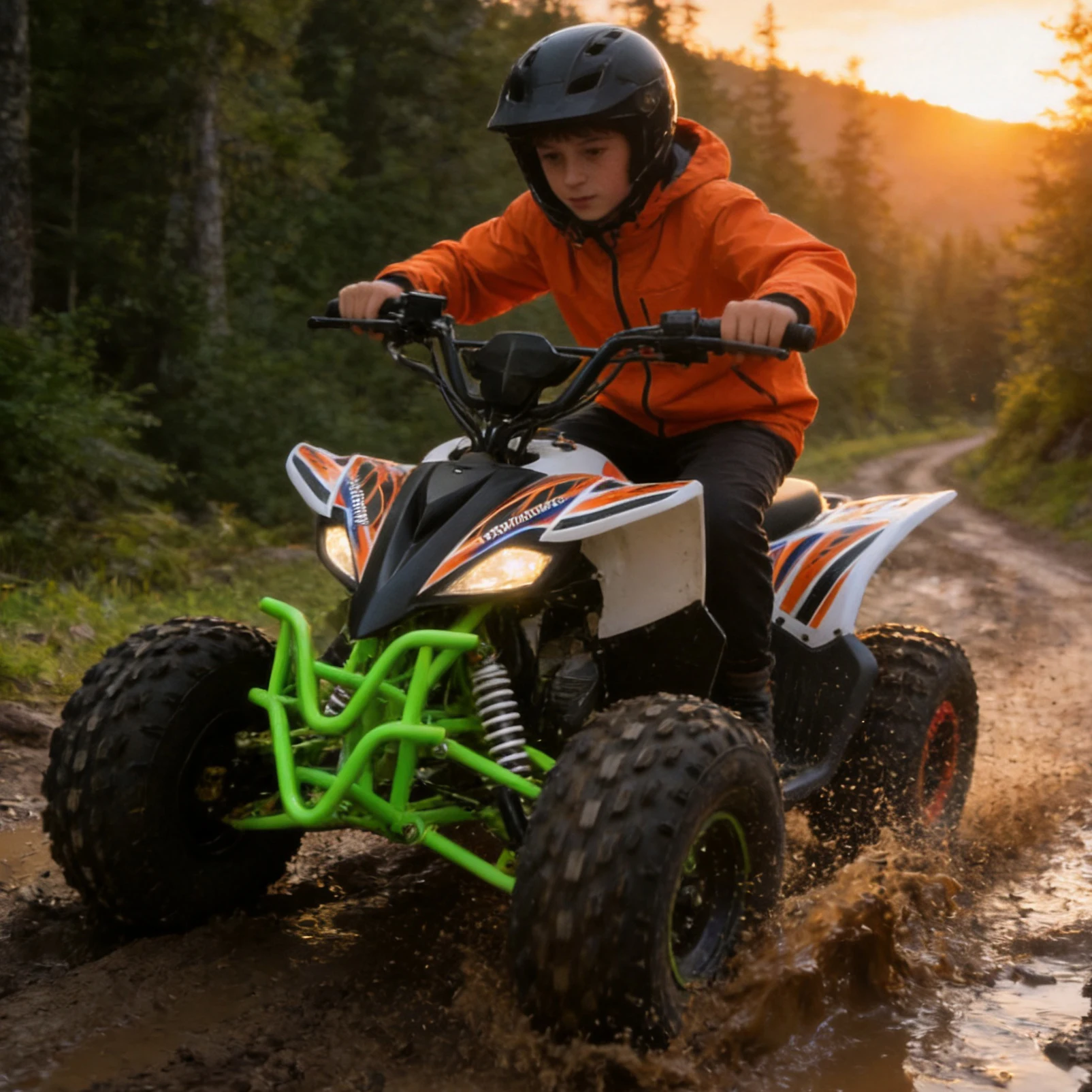 Wholesale Factory Price 125cc 4 Stroke Electric Start Youth Adult ATV Front Rear Rack Big Tires CE Certified 4 Wheeler