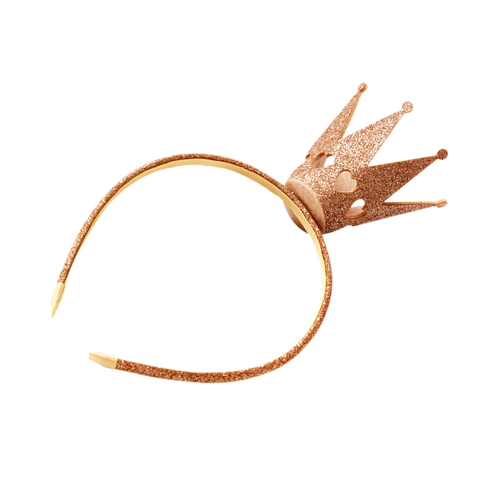 

3 Pcs Crown Headbands Kids Hair Bands Girls Hoop Golden Party Accessories Non Fading Durable Christmas Masquerade Birthday