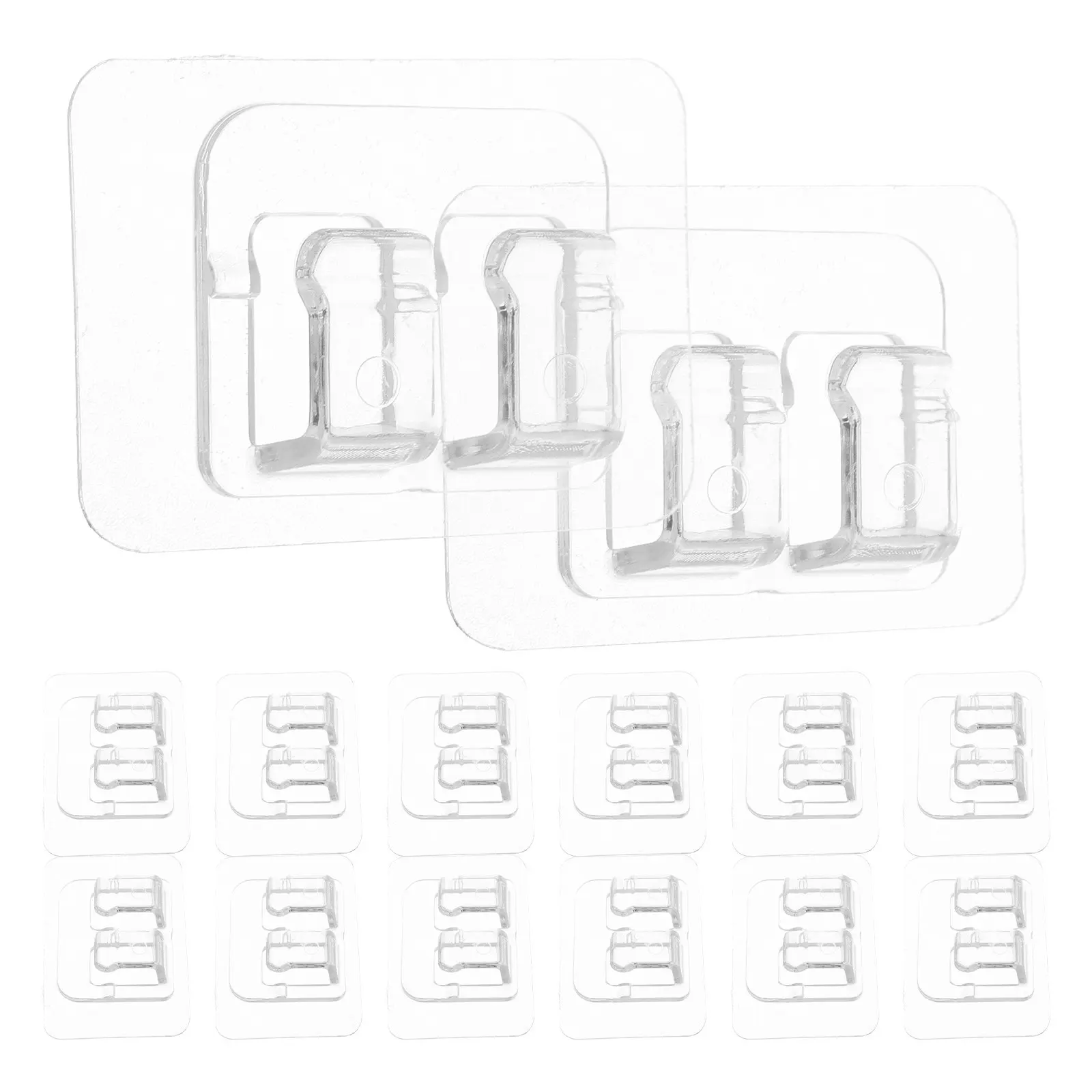

50Pcs Outdoor String Light Hooks with Strong Adhesive - Adjustable Clips for Christmas Lights Garden Solar Lights Patio Hanging