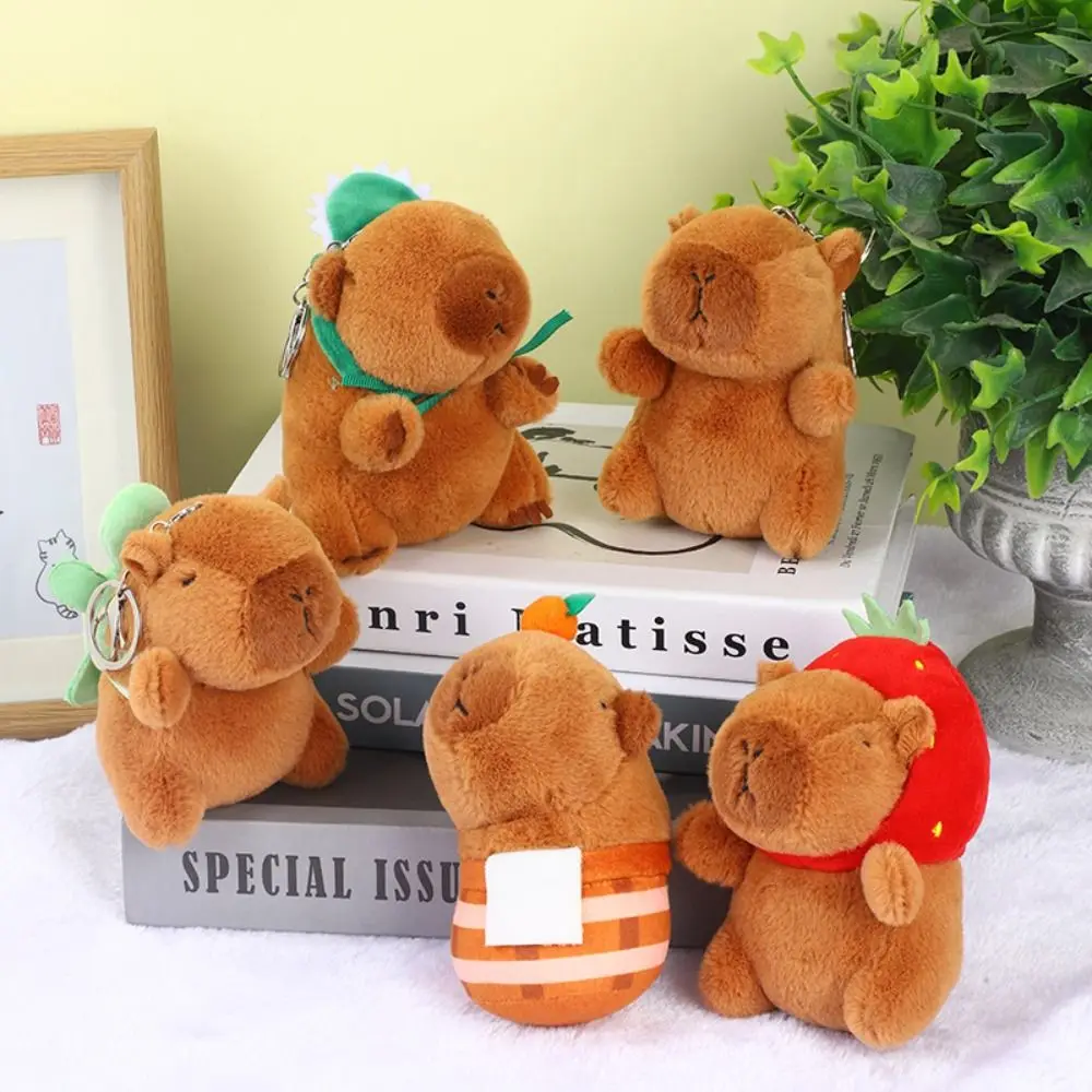 PP Cotton Capybara Plush Keychain Plush Capybara Anime Capibara Pendant Cartoon Anime Stuffed Capybara Plush Keyring