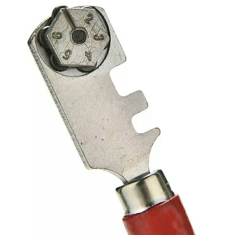 Cortador de vidrio profesional de 6 ruedas estilo alemán, cortador de azulejos de vidrio de 130 mm, herramienta manual portátil para cortar vidrio