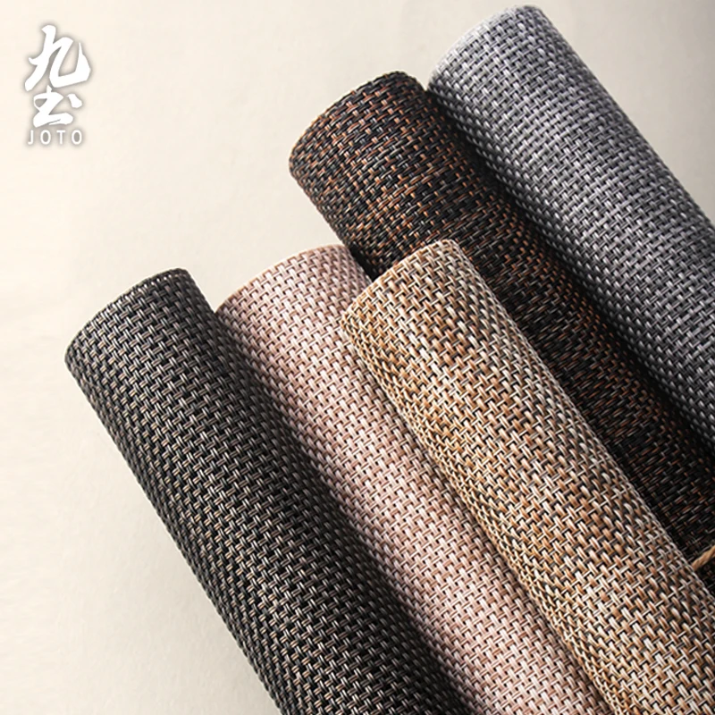 

Нескользящая изоляция JOTO Легко чистящаяся многоцветная полосатая тканая подставка для столовых приборов CJR0418