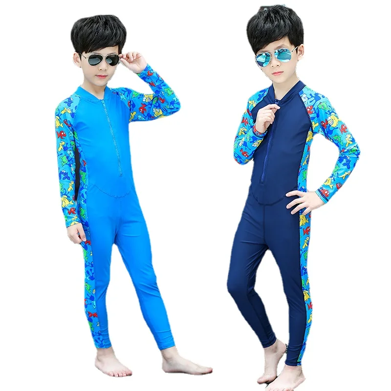 Sbart Quick Dry Baby Boys Girls Kids Swimwear One Piece Swimsuits Long Sleeve Children's Bathing Suits Full Body Rash Guards