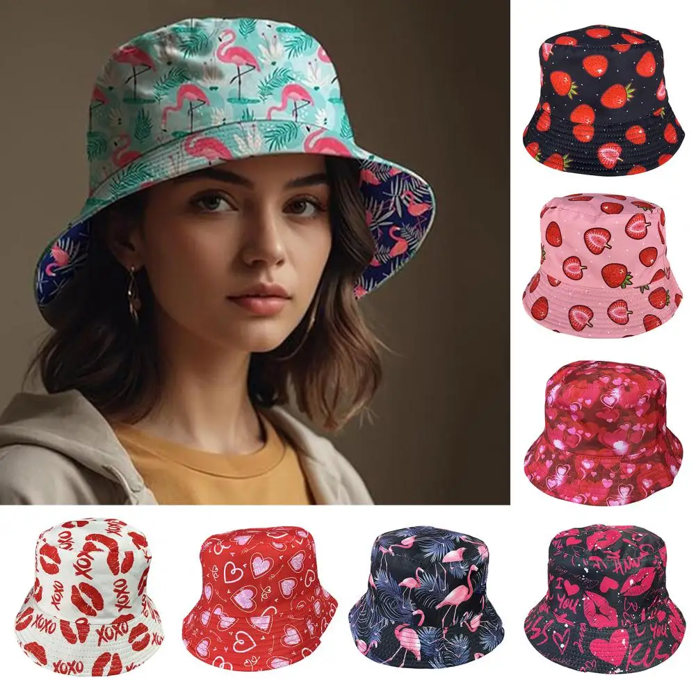 Sun Hat Flamingo Print Fisherman Hat for Outdoor Activities Uv Foldable Brim Unisex Sun Cap for Travel Camping Hat