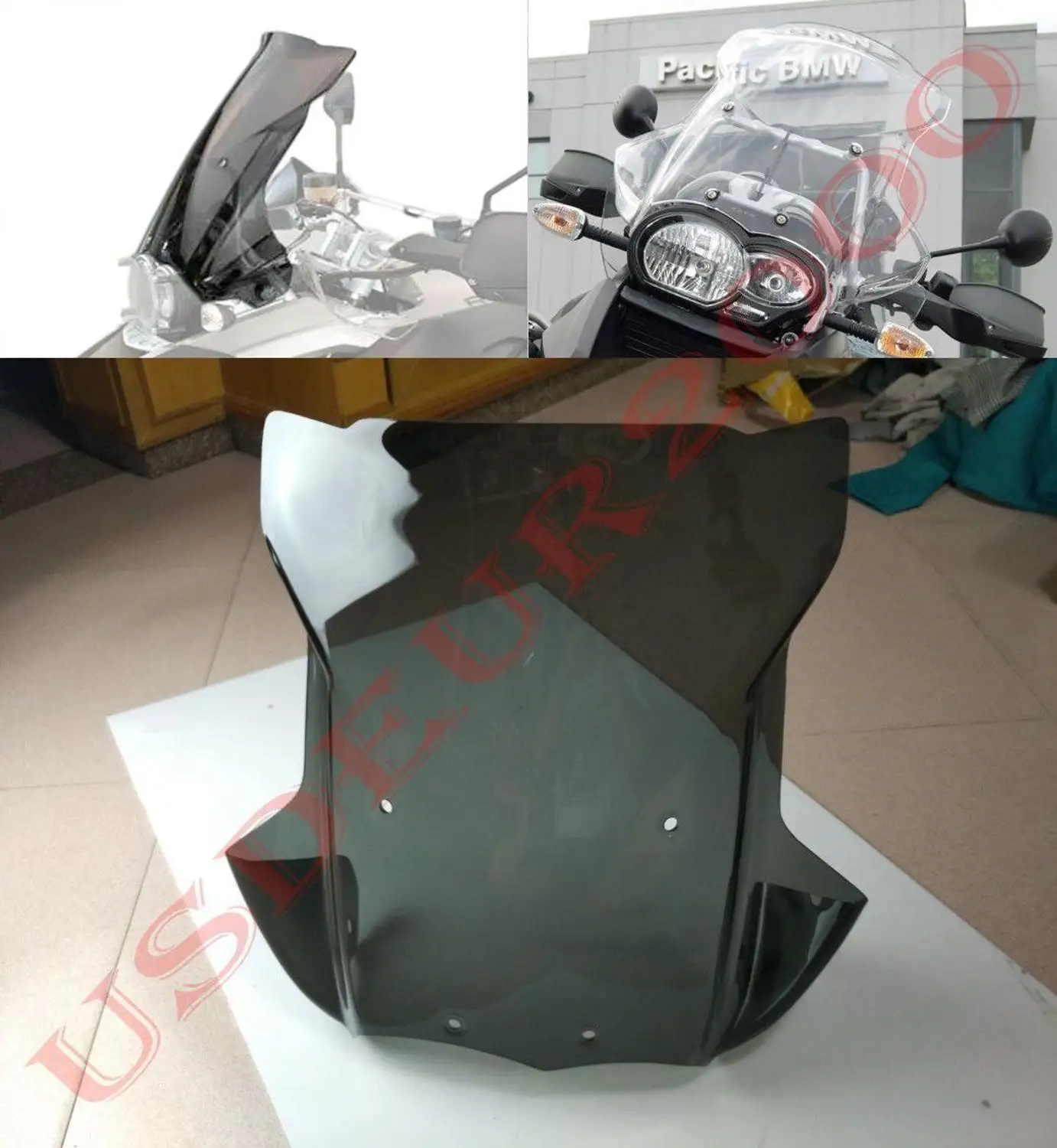 4mm Touring Smoke Tinted Windshield Windscreen For BMW R1200GS ADV Adventure 2004 2005 2006 2007 2008 2009 2010 2011 2012 04-12