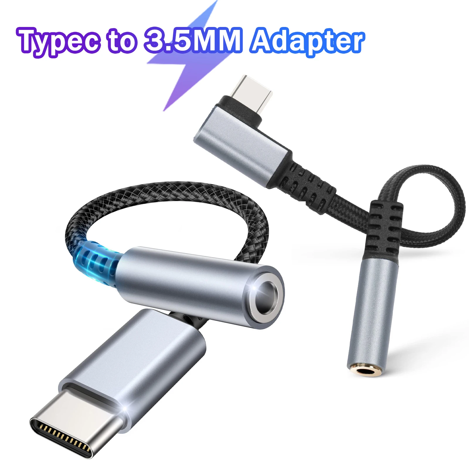 For HiFi USB Type C To 3.5mm Jack Audio Cable Headphone Aux Adapter For Samsung Galaxy S23 S22 Ultra S21 S20 Note 20 A53 A54 5G