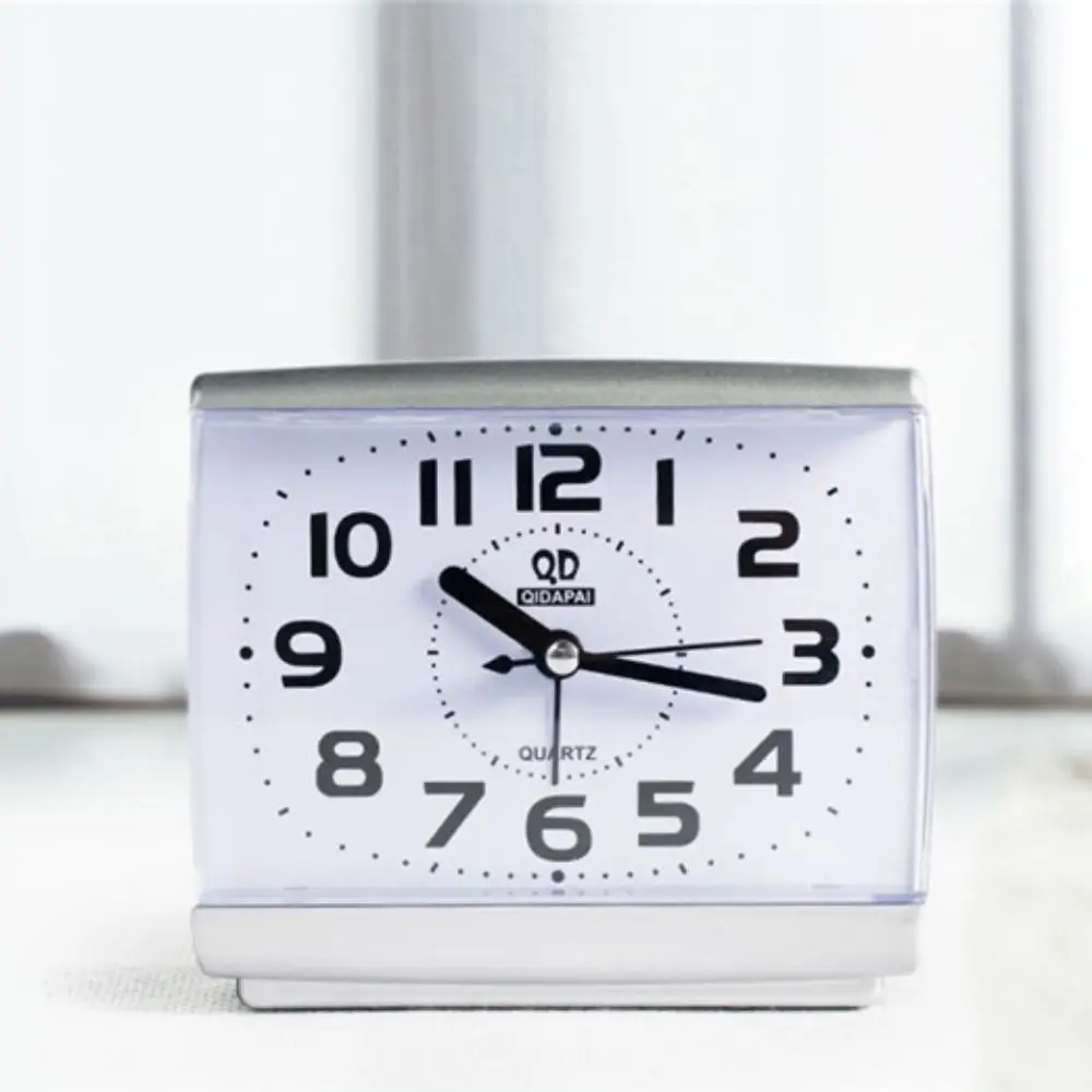Practical Silent Square Digital Alarm Clock Simple Easy to Read Bedside Wake-up Clock Desk Mute Clock Office