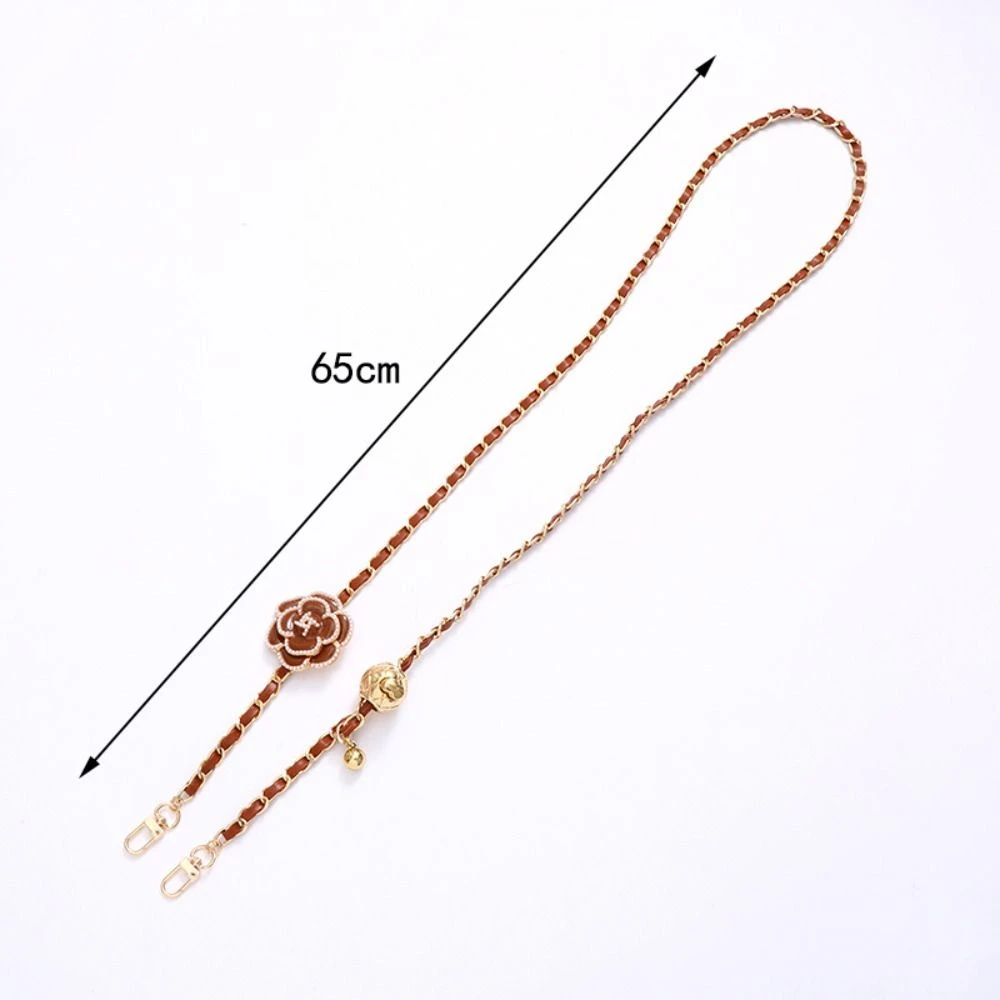 バッグチェーン紛失防止クロスボディ電話チェーン椿斜め電話ケースぶら下げメタルレザー電話ネックストラップバッグペンダント