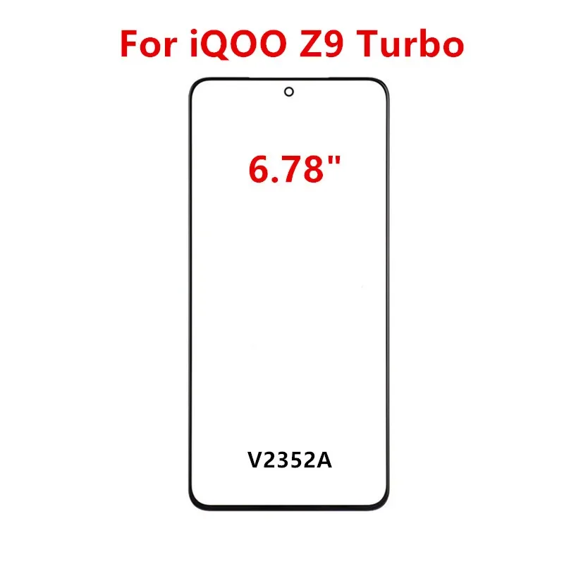 Outer Screen For Vivo iQOO Z9 Turbo Z8 5G Z8X Front Panel LCD Display Touch Glass Cover Lens Repair Parts + OCA