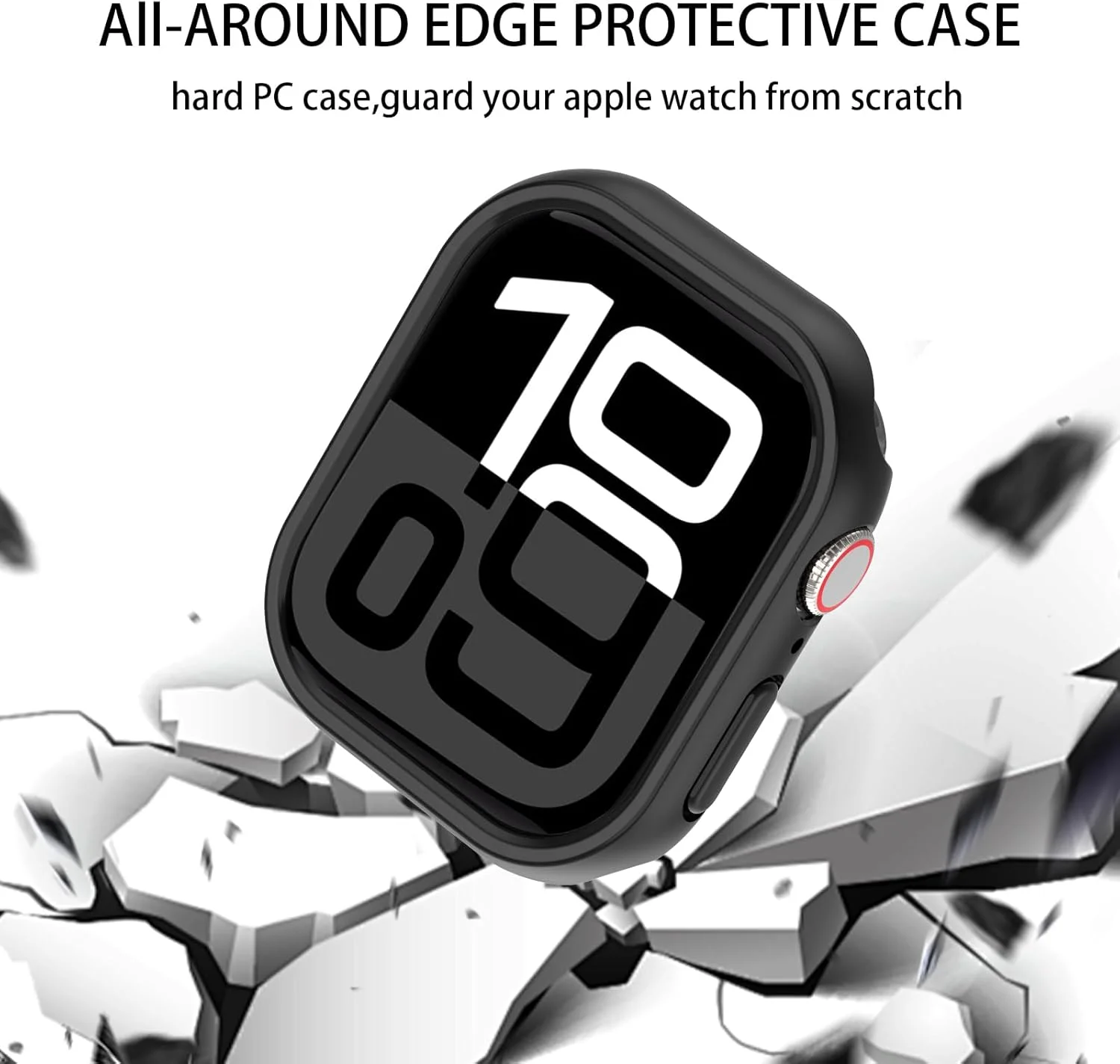 Cover for Apple Watch Case 12 10 11 46mm 44mm 40mm 42mm 38mm Accessories PC Protector Bumper iWatch Series 8 7 SE 3 9 45mm 41mm