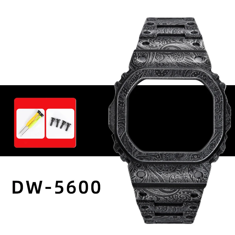 

Комплект для кастомизации Casio G-Shock в стиле стрит-фэшн с узором пейсли: полный набор для модификации корпуса и ремешка для моделей DW-5600, GW-M5610, DW-5035 Square