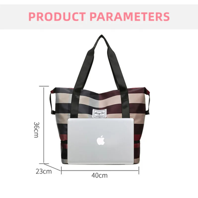 Large Capacity Boarding Portable Luggage Bag Trendy Fashion Yoga Women Fitness Handbag Travel Shoulder Bag Business Travel