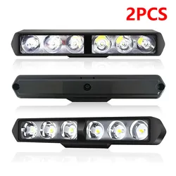 2Pcs Motorcycle Flash 6LED Headlight SpotLights Auxiliary High Brightness Lamp Electric Vehicle Scooters Autocycle Modified Bulb