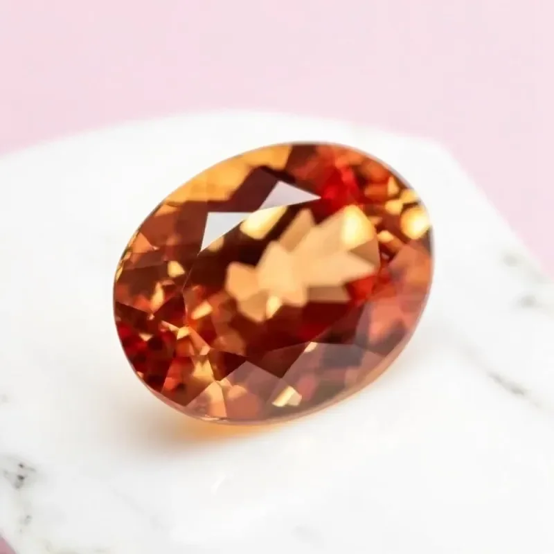 

Выполненный в лаборатории сапфир овальной формы оранжевого цвета, подвески, драгоценные камни для изготовления ювелирных изделий, кулон, материал на выбор, сертификат AGL