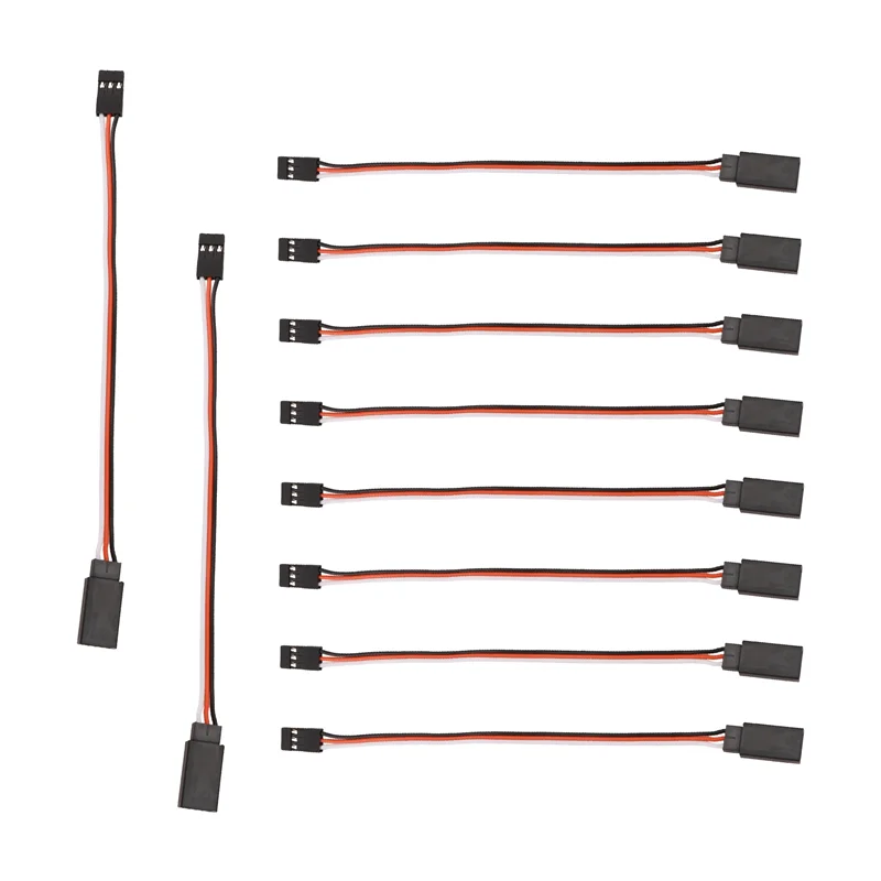 AB25-10Pcs 150Mm Servo Extension Lead Wire JR Cable 3Pin Male To Female For RC Car