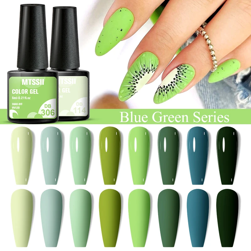 Mtssii verde blu Uv Gel smalto per unghie Top Uv Led Gel Nail Art vernice Hybrid Soak Off Gel lacca Lucky Nail Paint Gel Polish