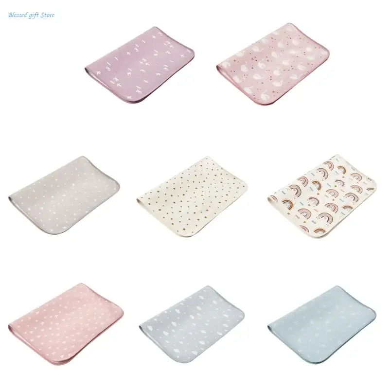 Baby Diaper Changing Pad Travel Change Mat Liner Infant Newborn Diapering Sheet Protector Waterproof Cotton Change Pad