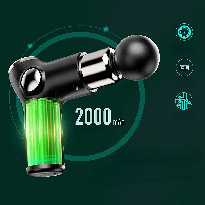 BXA Mini Massage Gun Portable High Frequency Muscle Tissue Pain Relief Tension Sports Body Back Massage Gun Fitness Equipment