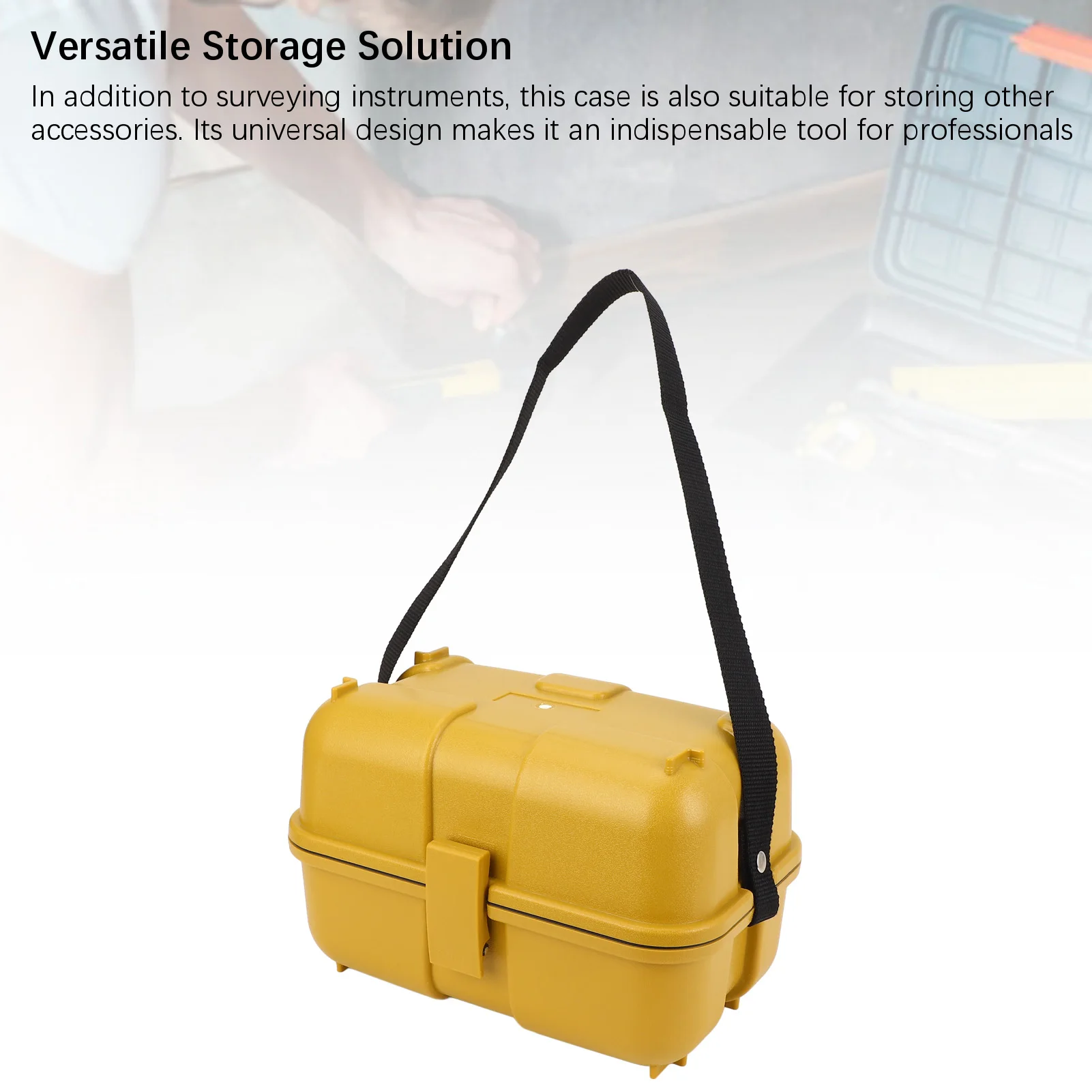 Nivelleringsinstrumentkoffer Plastic Total Station-niveau-opbergdoos met enkel slot voor landmeetapparatuur Opbergkoffer voor geel niveau