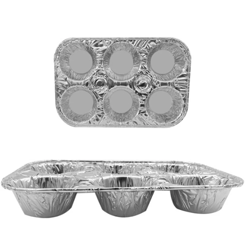 

20 Pack 6-Cup Aluminum Muffin Pans Accessory Parts Favorite Muffin Size For Baking Cupcakes