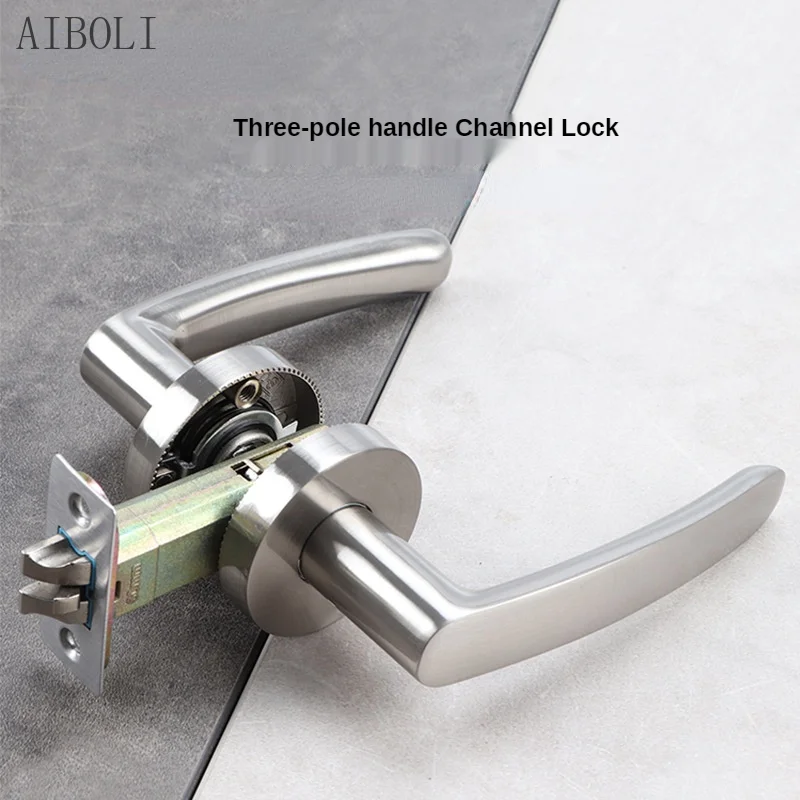 

Channel Lock Keyless KTV Bathroom Bedroom Mute Door Handle Fire Aisle Lock Handle Lock