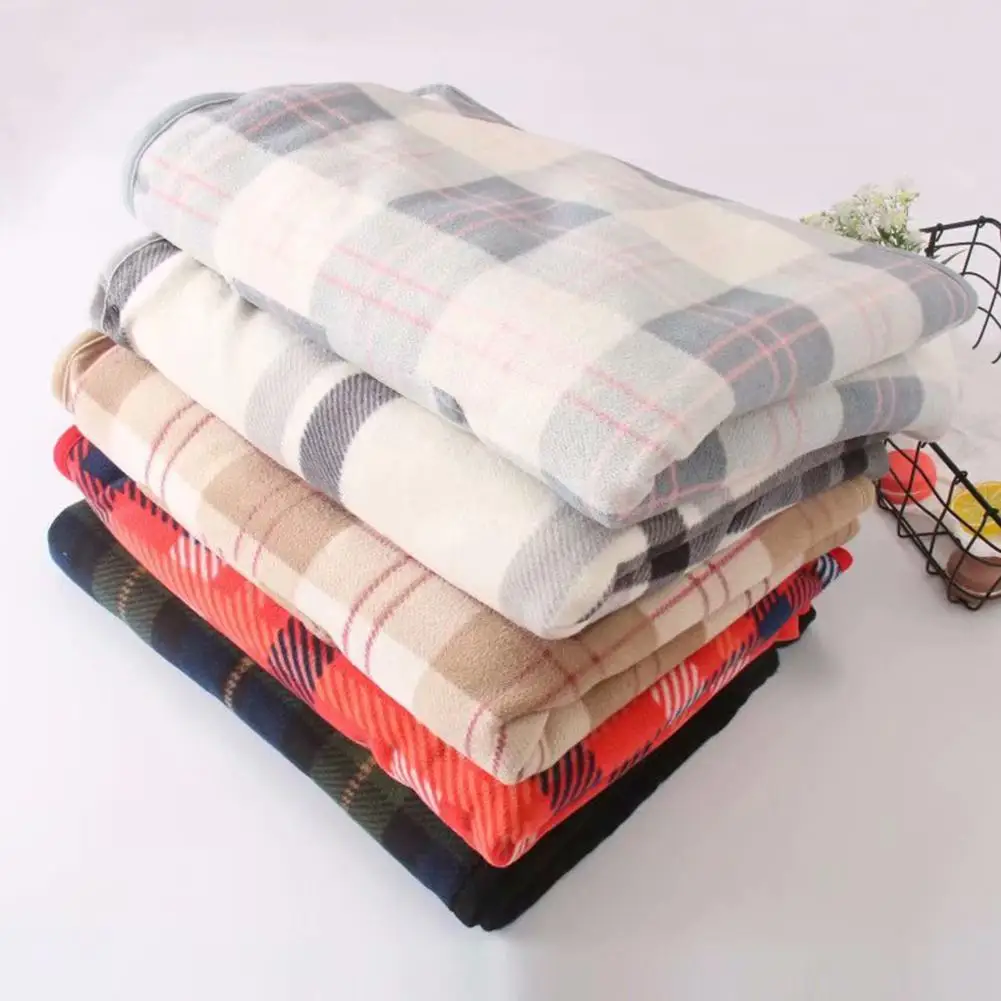 Multi-Functional Shawl Blanket for Office Nap, Leg Covering Cape Sofa Warmth, Thickened Double Tartan Blanket Scarf image 6