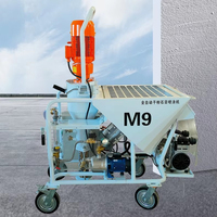 With CE German Technical Direct Factory 220v 380v Electric Gypsum Diesel Cement Plastering Station Mortar Spray Machine