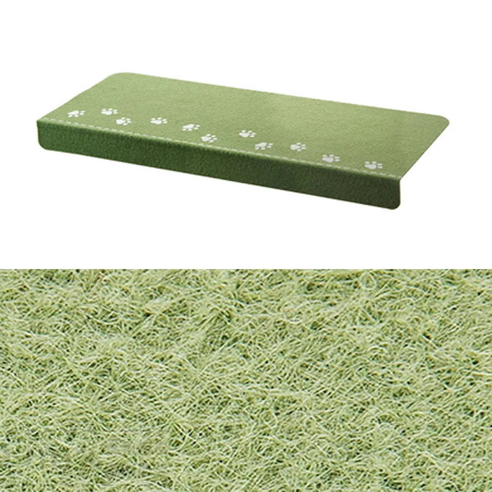 Self-Adhesive Night Glow Stair Mat Premium Brushed Fabric Non-Slip Footprint Pattern Repeat Paste Stair Carpet for